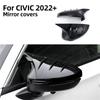 2PCS For Honda Civic 2022-2025 Car Rearview Side Mirror Cover Trim with Signal