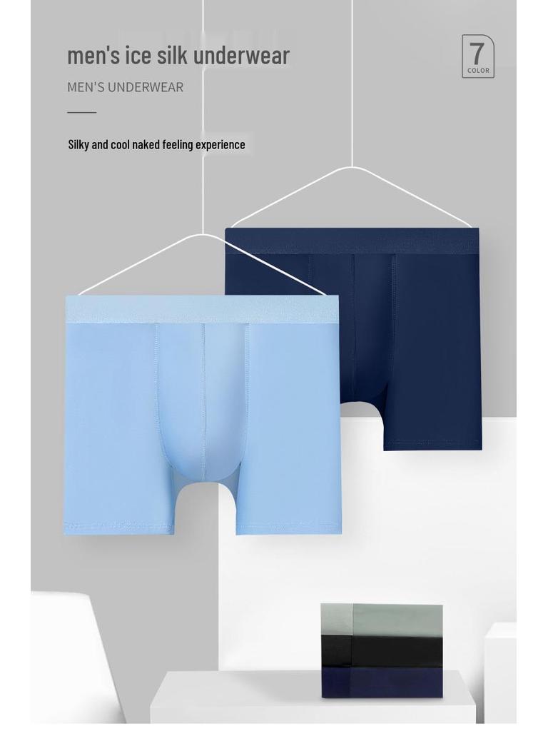 Herren Eis-Seide Schnelltrocknend Anti-Scheuer Boxer Briefs - Sommer Sport, Übergröße