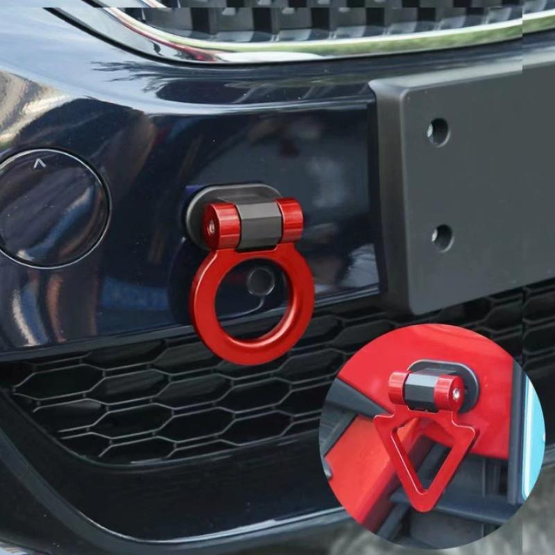 ABS Car Styling Trailer Hooks Simulation Racing Ring Bumper Sticker Decoration Tow Hook Sticker Universal Vehicle Towing Hook