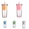 With Straw Clear Tumbler 710ml/24oz Iced Coffee Cup Smoothie Cup Water Bottle  Coffee Cup