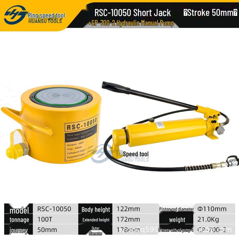 Ultra-Thin Electric & Manual Hydraulic Jack 10t-100t, Split Type (Lateral)