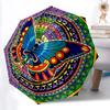 1pc Butterfly Mandala Decorative Automatic Umbrella Portable Home Essential Umbrella, Iron Umbrella Structure Suitable for All Seasons Yy251123110