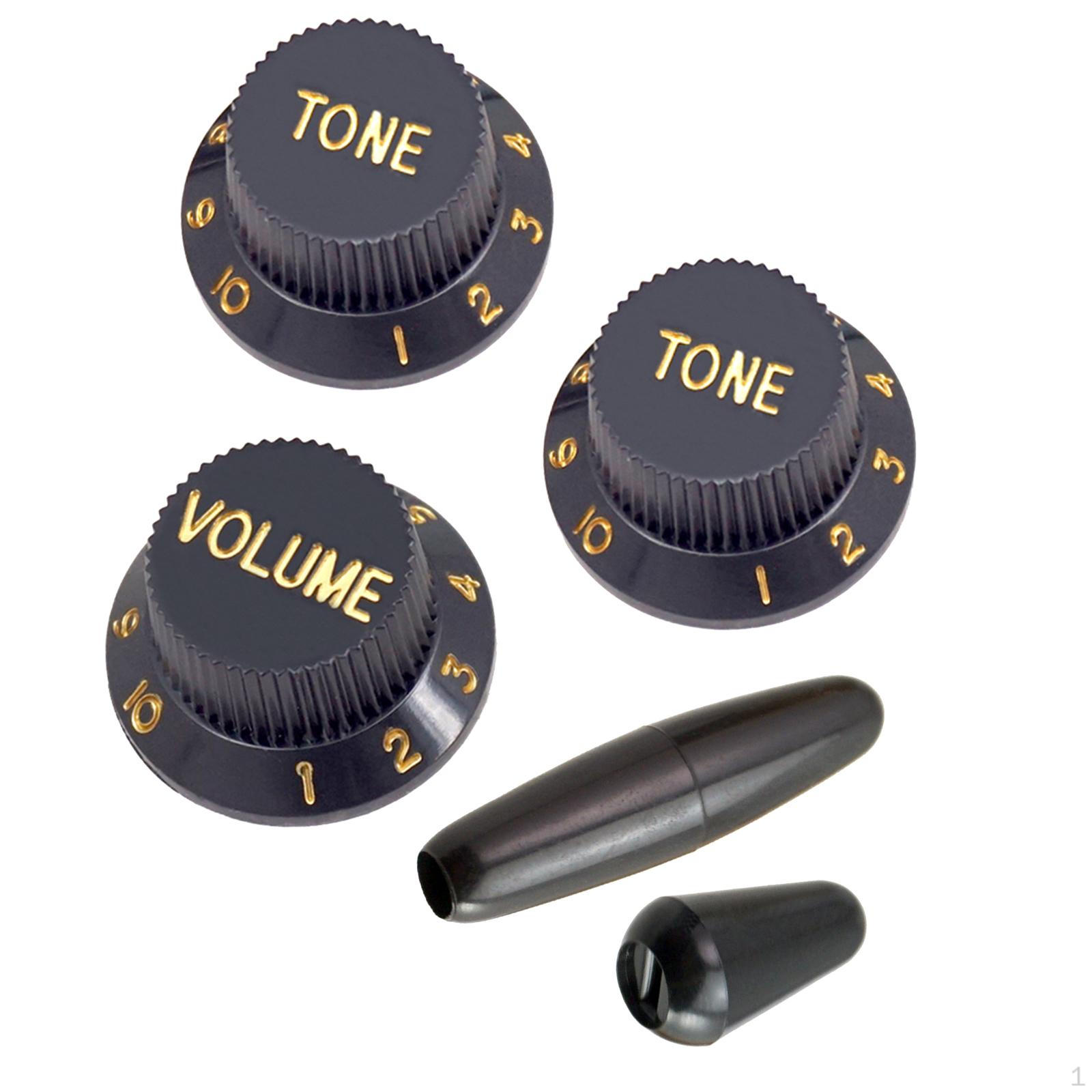 

3-х компонентная гитарная ручка с одним наклоном, аксессуары для регулятора громкости, сменные детали для самодельных ручек, black and gold