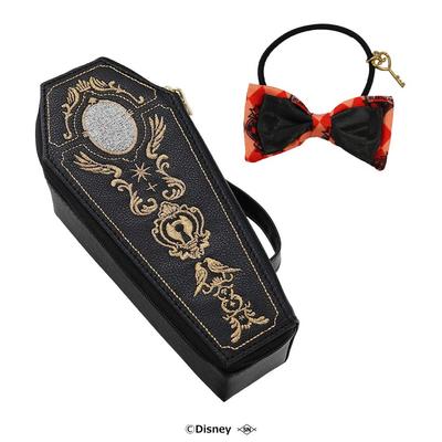 Algernon Products Disney Twisted Wonderland Accessory Pouch Ribbon Rubber Hearts Rubble Dormitory Coffin-shaped &