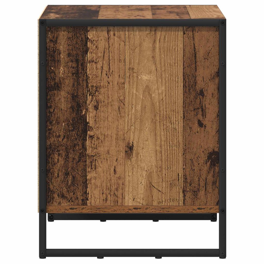 Nightstand Set of 2 Reclaimed Wood Look 50 X 39.5 X 50 Cm Engineered Wood