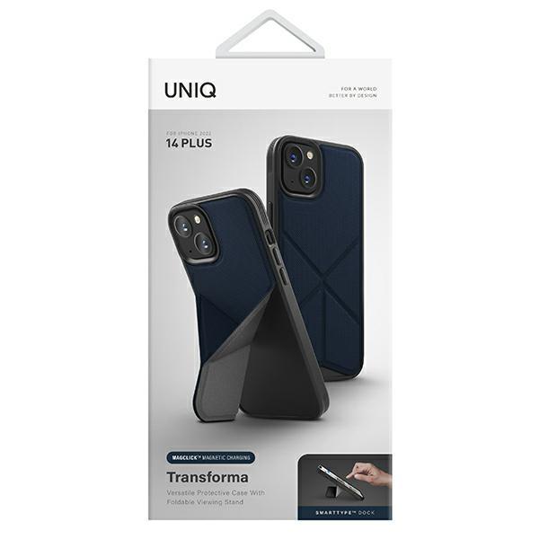 UNIQ Transforma iPhone 14 Plus / 15Plus 6.7" Magclick Charging Case Blue/electric Blue