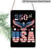 2D Flat 250th Anniversary American Metal Sign, 8×12 Inch Aluminum Wall Art, Durable Decor for Independence Day, Memorial Day & Independence Day