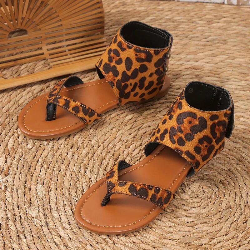 High Quality Women's Shoes Open Toe PU Women's Sandals Summer Leisure Outdoor Sandals Women's Solid Pinch Toe Flat Sandals