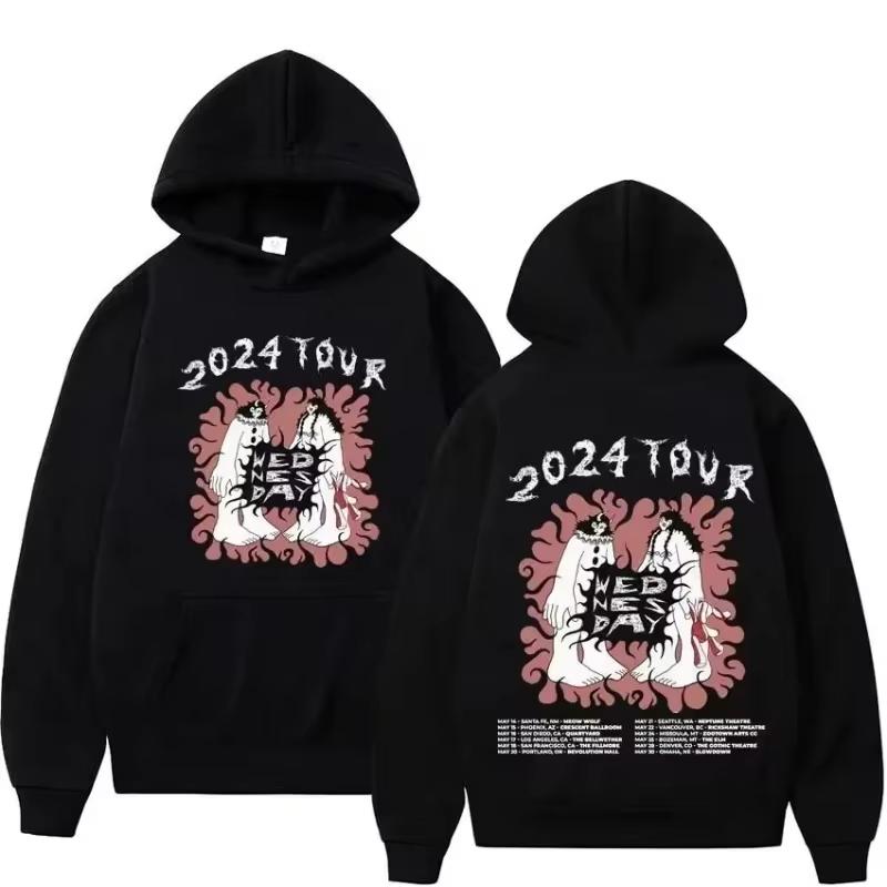 West Coast Iron Cross Choppers Logo Hooded Men's Black Fashion Cool Sweatshirt Unisex Fashion Fleece Oversized Hoodie Streetwear