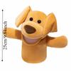 Simulation Little Yellow Dog Hand Puppet Soft Stuffed Plush Dalmatian Toys  Parent-child