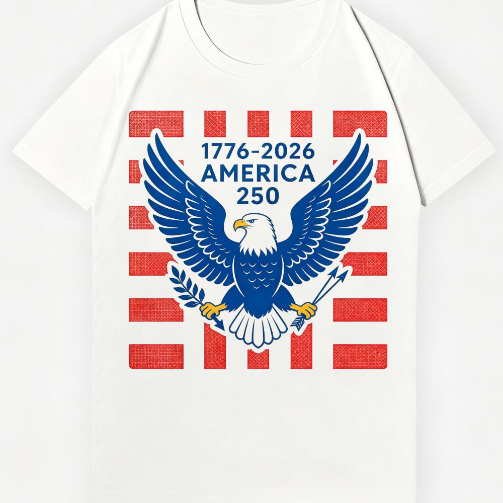 America 250th Anniversary Eagle T-Shirt | 1776-2026 Patriotic Commemorative Tee L