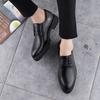 2026 New Stylish Men's Leather Dress Shoes, Comfortable Lace - Up Formal with Thick Sole Shoes for Daily & Business & Wedding