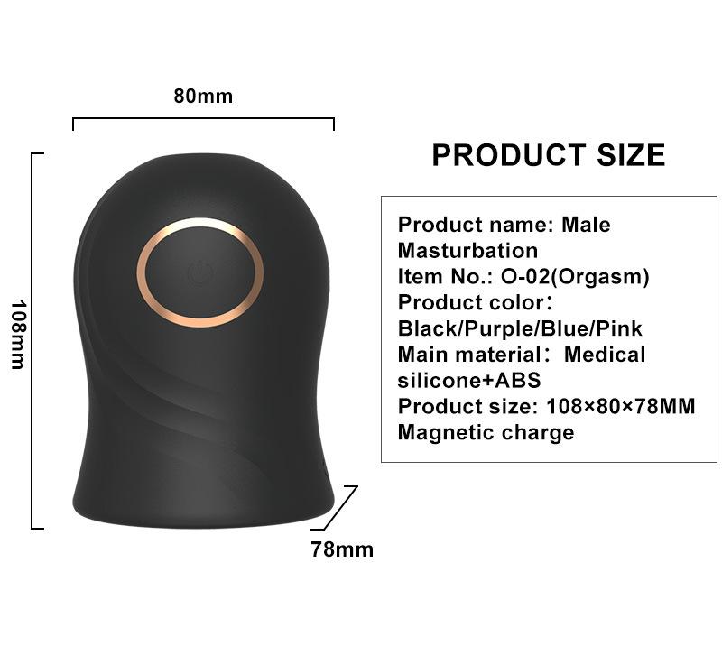 Male Masturbator Glans Massage Vibrating Exerciser Automatic Strong Vibration Electric Training Oral Sex Cup