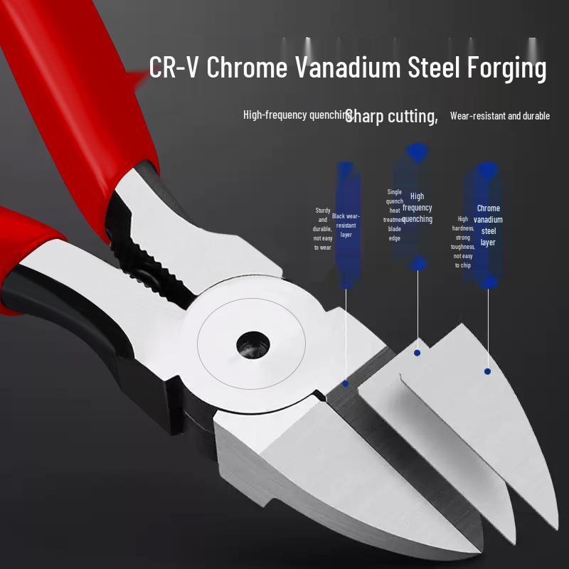 Industrial Grade Electrician's Scissors & Wire Cutting Pliers: 6-Inch & 5-Inch Diagonal Pliers for Hand Tools