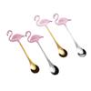 304 stainless steel flamingo shape coffee stirring spoon titanium coated paint creative spoon gift western food