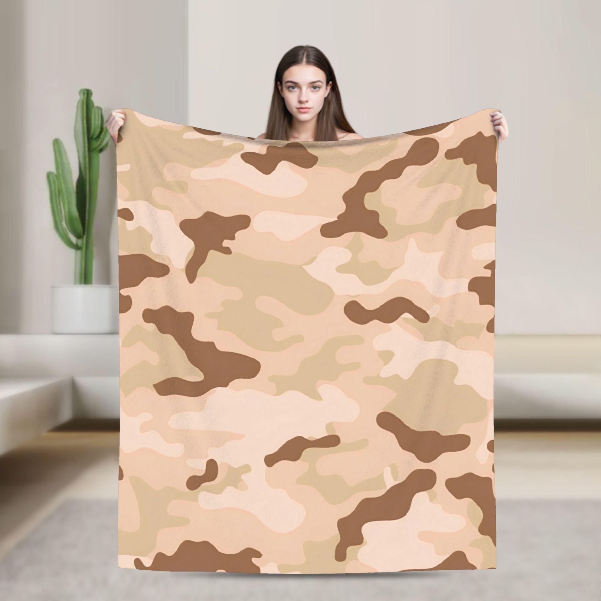 

Camouflage Flannel Blankets Winter Warm Soft Throw Blanket for Kids Adult Outdoor Fashion Bedspread Sofa Bed Cover 75x90cm
