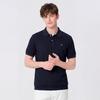 Goldlion Men's Mulberry Silk Blend Short Sleeve Polo Shirt