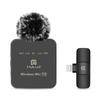 Sistema Microfonico Wireless PULUZ PU646B con 1 Ricevitore e 1 Trasmettitore Portata di Trasmissione 10M