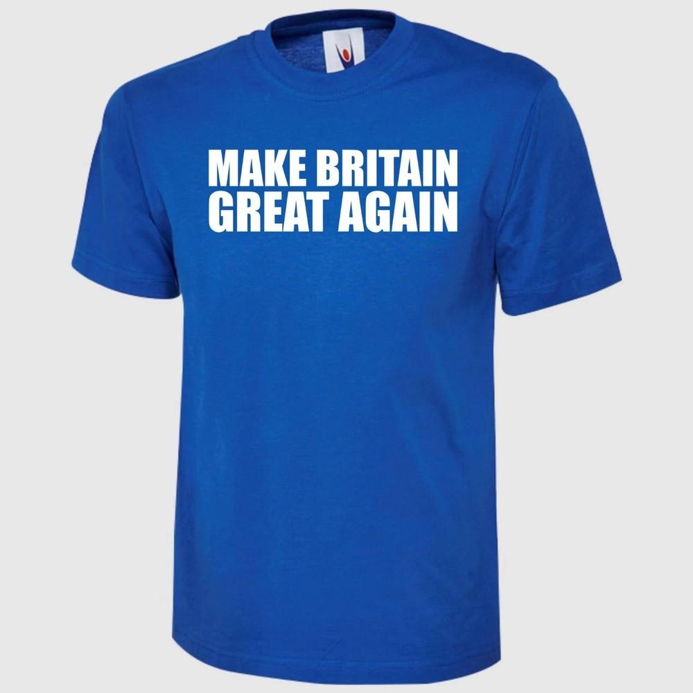 Make Britain Great Again TShirt Mens Short Sleeve Patriotic Printed Tee