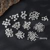 Argent Sterling S925 avec Perles Espacement Plaqué Or 24K pour Bijoux DIY