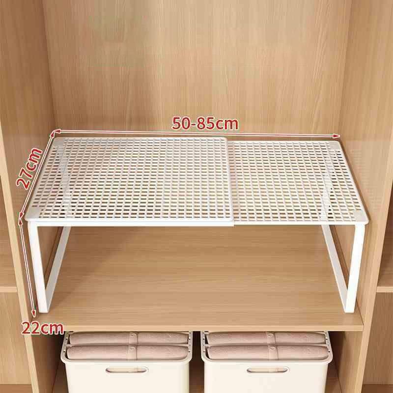 Stackable Telescopic Closet Shelf Retractable Expandable Wardrobe Divider Board Adjustable Layered Partition Cabinet Organizer