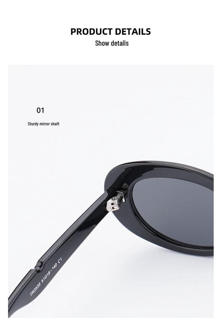 Women's Oval Cat Eye Polarized Sunglasses, UV Protection, 2535, Enhances Facial Features, High-End Look