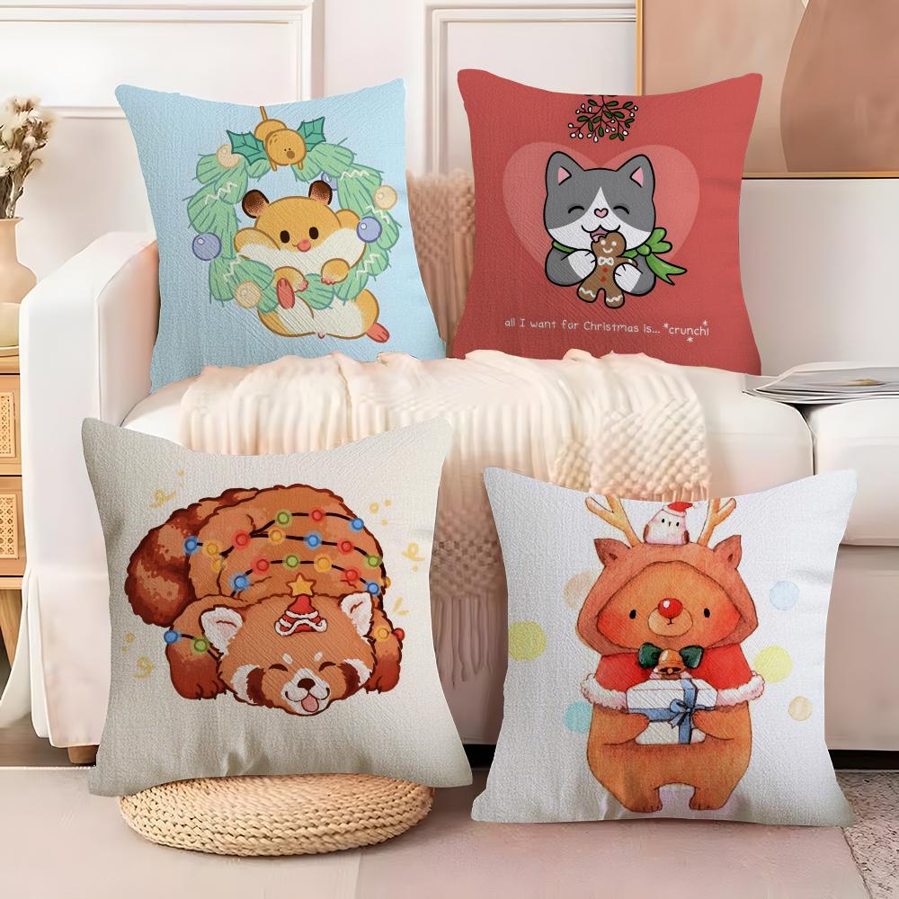 Funny Animals On The Internet Pillow Case Cotton Linen Fabric Square Zipper Pillowcase Home Decorative Living Room