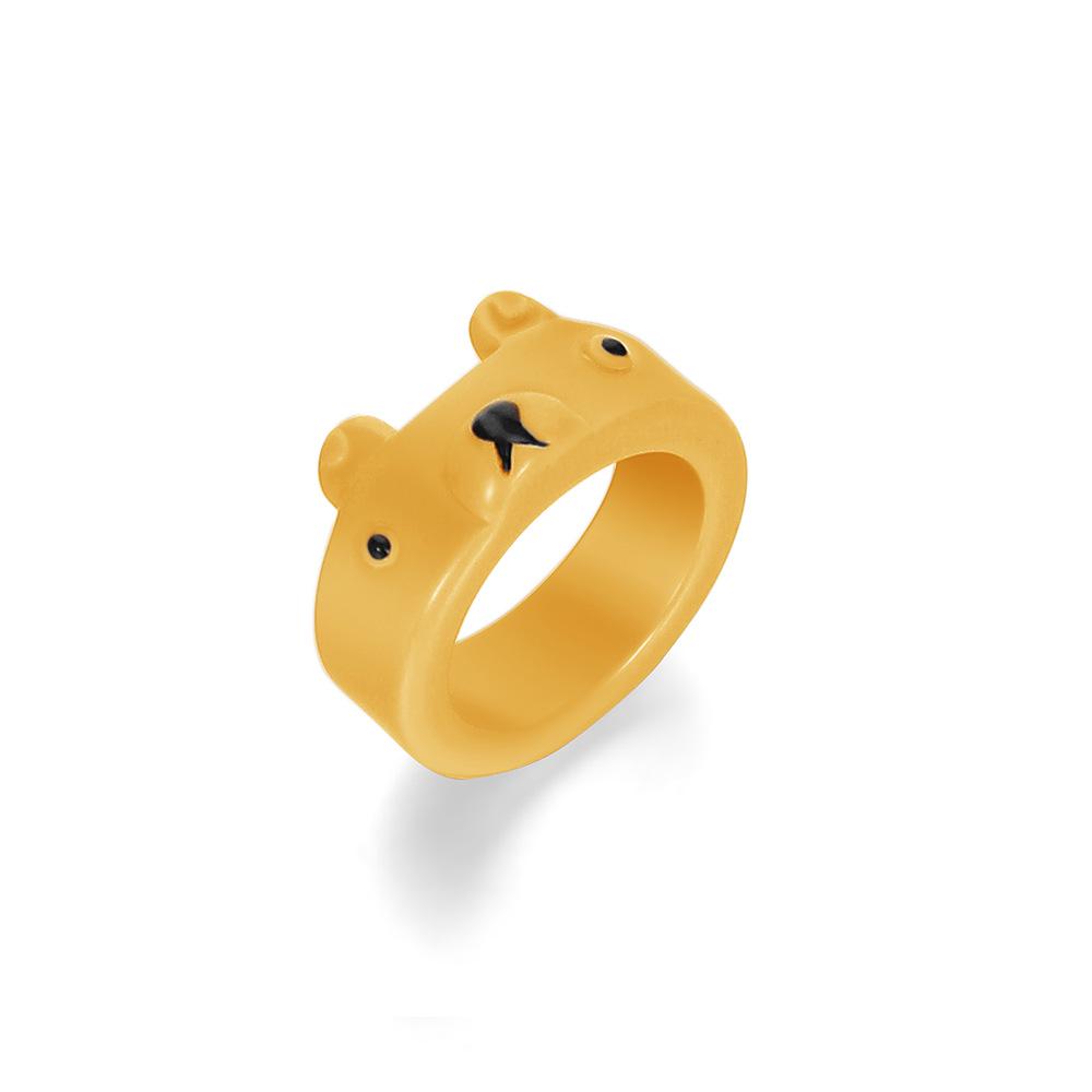 Anello in Resina a Forma di Rana Cartone Animato Bizzarro: Stile Carino e alla Moda per l'Indice o il Dito dell'Articolazione