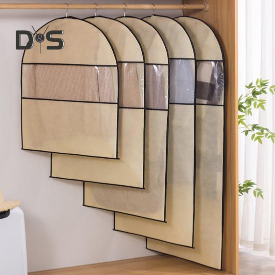 Garment Bag Dustproof Clothing Cover with Transparent Window Zipper Closure Closet Organizer Coat Suit Dress Hanging Bag
