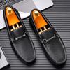 Fashion 2024 Genuine Leather Casual Shoes Italian Mens Loafers Moccasins Breathable Slip on Male Driving Shoes Daily Office Formal Shoes