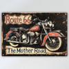Tin Sign Vintage Motorcycle Retro, Metal Poster Wall Art Garage Decor
