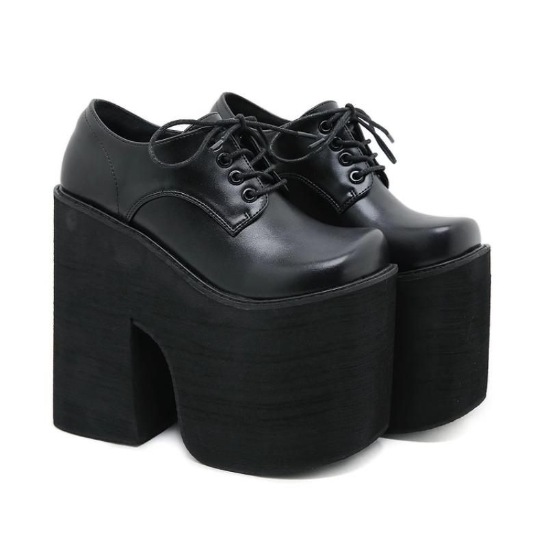 Fashion 2025 New Fashion Women's Extreme High Heels 17cm Chunky Heel Thick Platform Stage Performance Plus Size Pumps Shoes”
