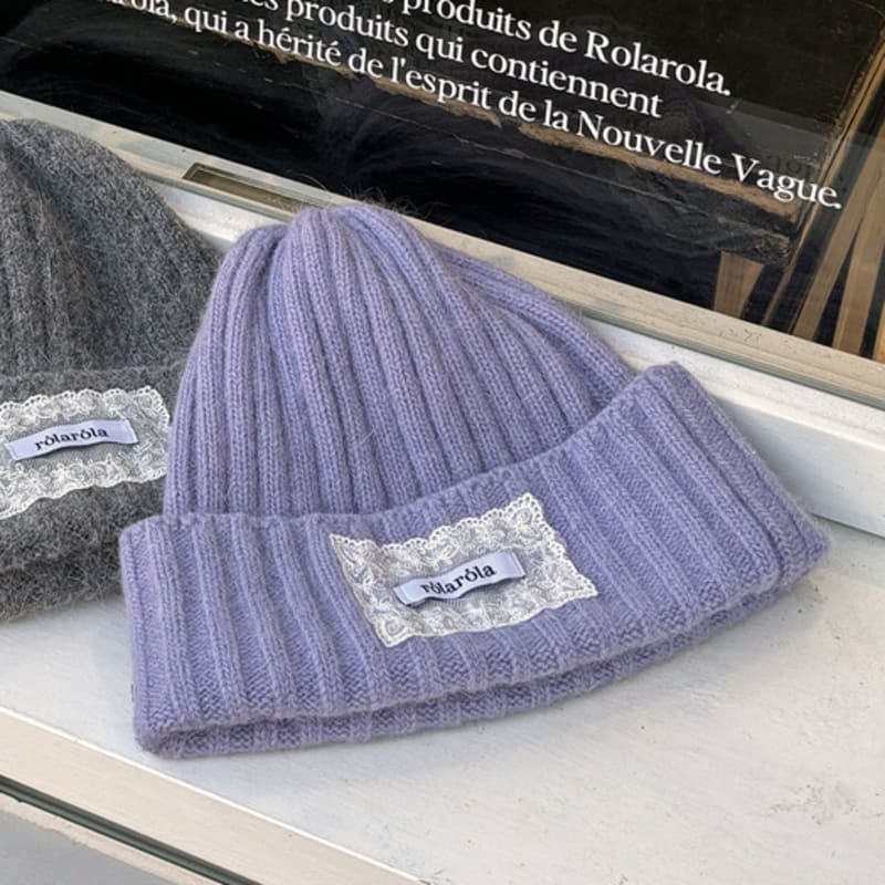 

ШАПКА-БИНИ ИЗ АНГОРЫ ROLAROLA LACE LABEL ЛАВАНДОВАЯ LAVENDER_FREE