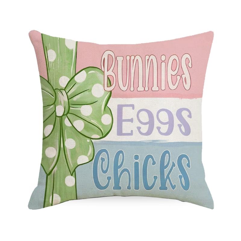 Pillowcase Springtime Rabbit Pattern Cushion Cover Pillow Sleeve For Easter Party Decoration And Children Room