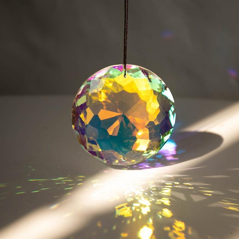 Rainbow Crystal Wind Chime Window Hanging Bell Glass Pendant Sun Catcher Christmas Decoration Home Decoration Garden Decoration