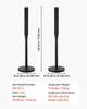 Portable Sign Post, 2-Pack, 1230 Mm Tall, Metal Sign Stands with Heavy Duty Cast Iron Base, Multi-Hole Design for Easy Installation, Wind-Resistant,