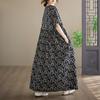 Rochie de vară maxi lungă, din bumbac, vintage, florală, cu mânecă scurtă, mărimi mari, casual, lejeră, pentru femei