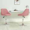 Dining Chairs 2 Pcs Swivel Pink Velvet