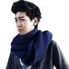 Unisex Scarf Solid Color Knitted Autumn Winter Japanese Korean Style Knitting Scarf for Dating