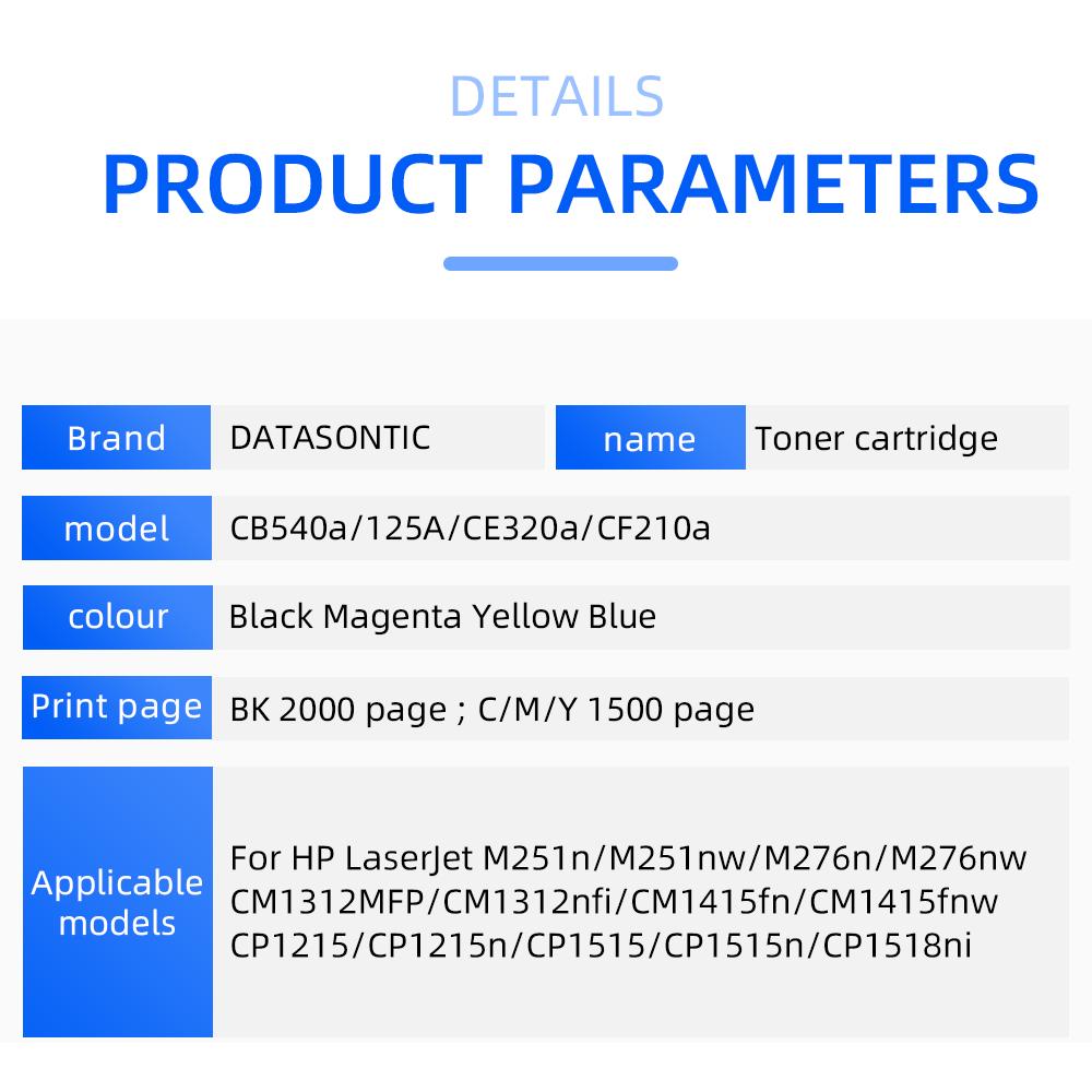 CB540a 125A CE320a CF210a tonerová kazeta pro tiskárnu HP LaserJet CM1415fn CM1415fnw CP1215 CP1215n CP1515 CP1515n CP1518ni 1ks