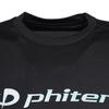 Phiten Volleyball Short Sleeve T-Shirt with Glitter Gradient, Black/Blue, Size L, Men's and Women's, 3125JG66810