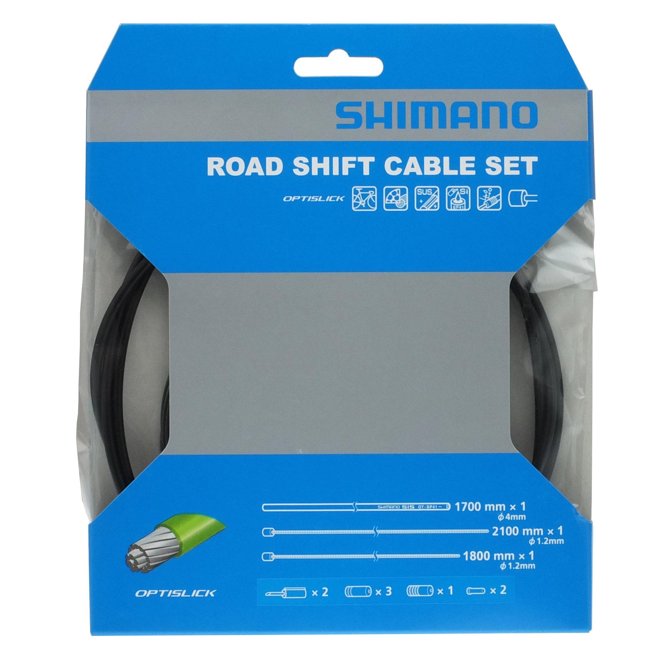 

Запчасти для ремонта SHIMANO Комплект тросов переключения передач Optislick ROAD Черный Y60198010