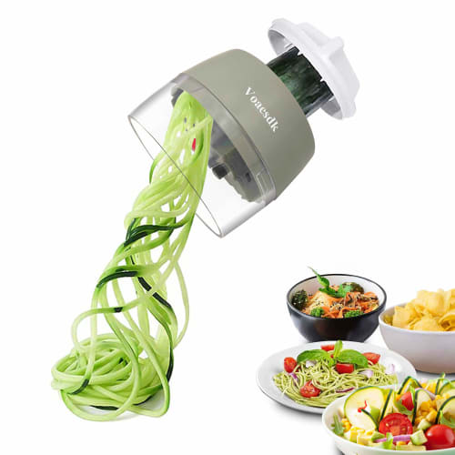 

Voaesdk Handheld Spiralizer, Vegetable Slicer, 4-in-1 Heavy-Duty Vegetable Spiralizer, Zucchini Spaghetti Maker, Vegetable Spiral Slicer for Salads, C
