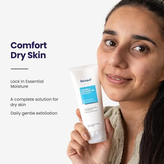 Reequil Ceramide & Hyaluronic Acid Moisturiser For Normal To Dry Skin 100gm