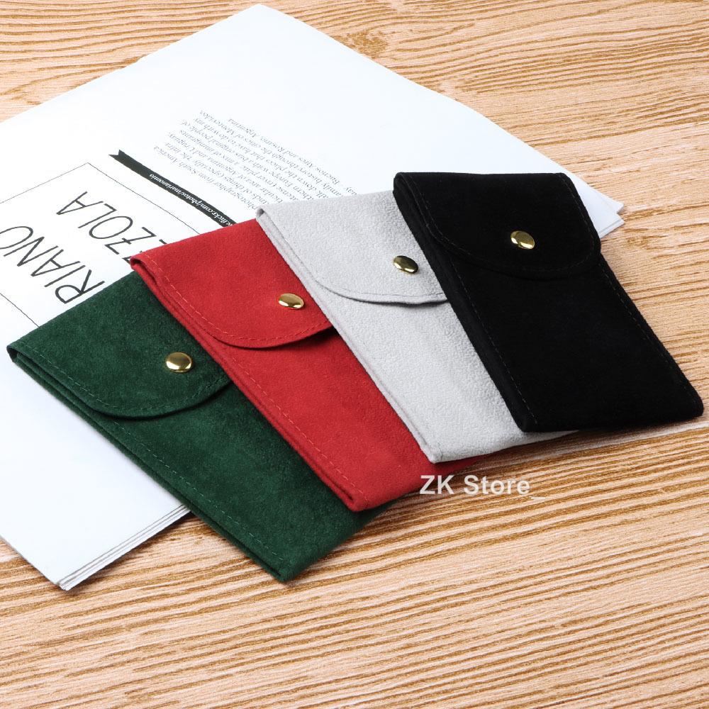 Embers Watch Bag Gray and Black Flannelette Gift Bag Travel Storage Case Durable Portable Watch Dust Protection Case