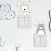 6pcs, Cute Cartoon Smiley Face Small Animal Switch Sticker Self-adhesive Wall Sticker Room Switch Decoration Sticker