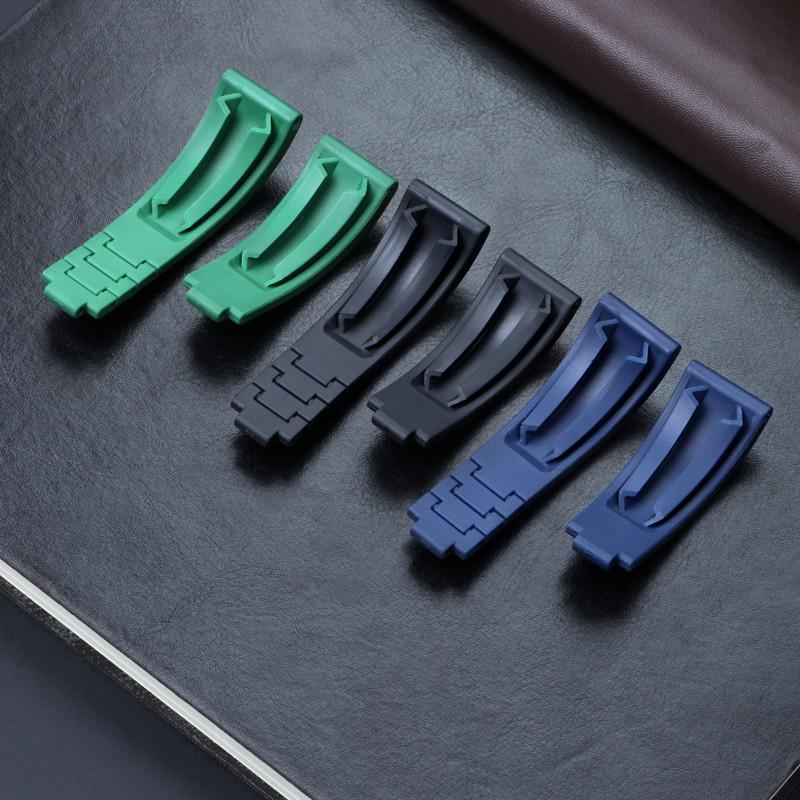 Rolex Silikon Uhrenarmband mit Ratschen-Mikroverstellschließe, 20mm Konvexer Stil