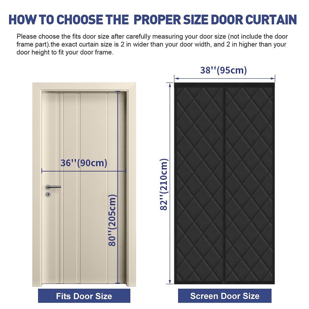 

Thermal Insulated Door Curtain Magnetic Insulated Door Covers for Winter Door Blanket Thicken Cotton Insulation Doors Screen