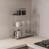 3-Tier Storage Rack Brushed Countertop Organizer with Acrylic Shelves Perfume