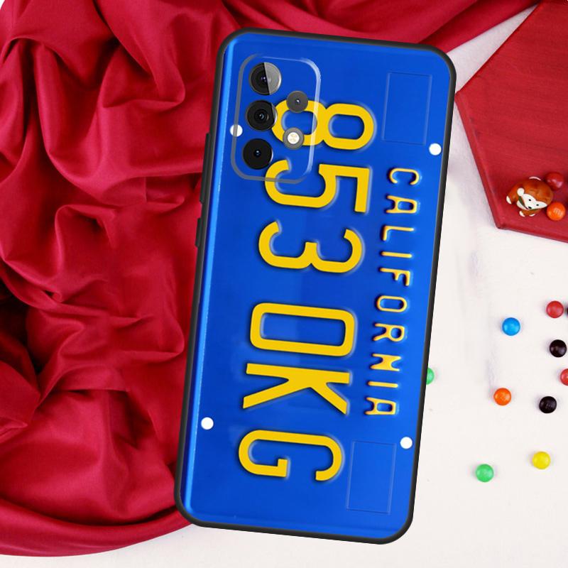 License Plate Number For Samsung Galaxy A15 A55 A53 A33 A35 A22 A32 A52 A54 A34 A14 A56 A36 A26 A16 A05 A06 Case